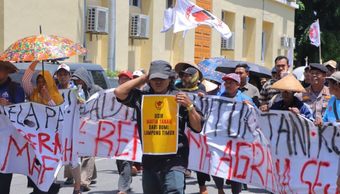 Serikat Petani Lampung Gruduk Polda Lampung, Ini Yang Dituntut