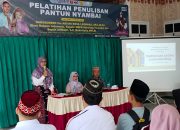 Lamban Baca Az-zahra Pekon Sebarus Gelar Kegiatan Pelatihan Penulisan Pantun Nyambai