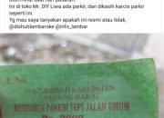 Ungah di Facebook Tanyakan Resmi Atau Tidak Penarikan Parkir di Mr DIY, Budiyono : Itu Bukan Milik Dishub