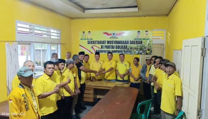 Tomi Ardi Calon Tunggal, Pendaftaran Calon Ketua Golkar Lampung Barat Resmi Ditutup