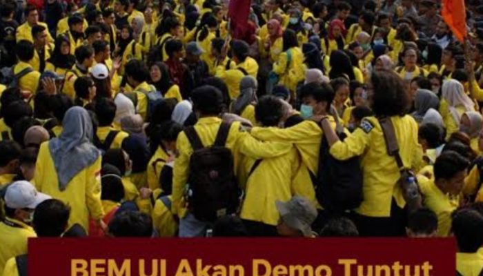 BEM UI Gelar Demo di Bundaran HI, Lima Tuntutan Disuarakan