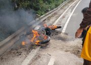Motor Terbakar Akibat Konslet Kabel, Milik Warga Kelurahan Pasar Liwa