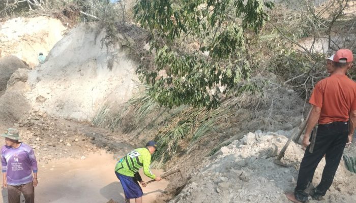 Way Tipon Pekon Kegeringan Tertutup Longsor Tiga Hektar Sawah Terendam, Warga Minta Alat Berat Turun