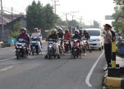 Kapolres Lampung Barat Pimpin Pam Rawan Pagi di Kota Liwa