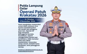 Polda Lampung Kerahkan 702 Personel dalam Operasi Patuh Krakatau 2026, Pelawan Arus Jadi Target Utama